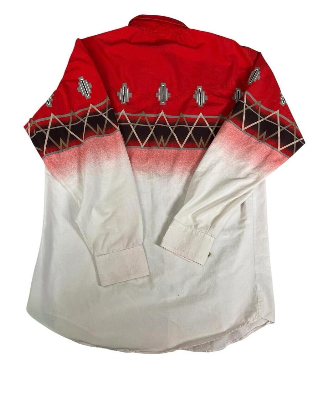 VINTAGE Express Rider Red Button Down - Picture 4 of 6